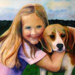"Riley and Sarah," Watercolor on Paper, 20" x 24"