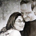 "Just Married," Watercolor on Paper, 15" x 11"