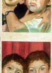 Silly Brothers, 30" x 7", Watercolor/Paper, © Nancy Pochis Bank