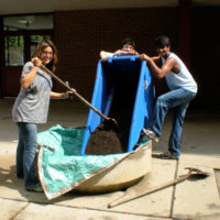 McCutcheon Elementary School, Chicago - Dirt for the planter