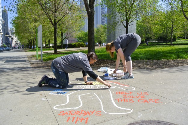 Chalking in Millennium Park