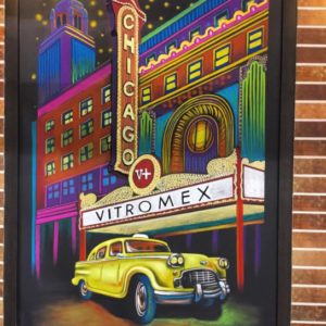 Custom Chicago Theatre Chalkboard Mural for Vitromex