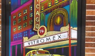 Custom Chicago Theatre Chalkboard Mural for Vitromex