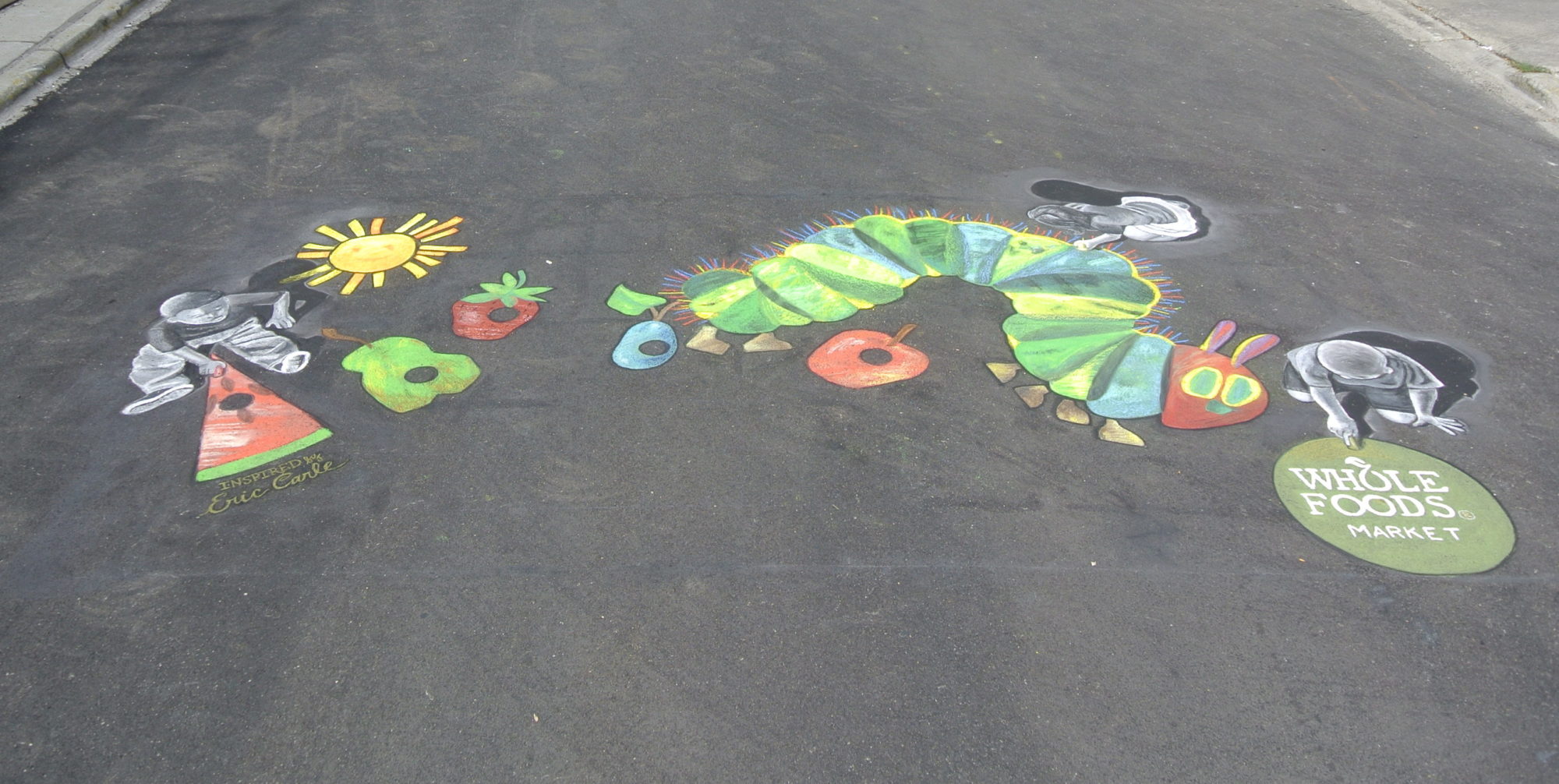 Pochis Bank Art Studio Pavement Art Inspired by Eric Carle_3