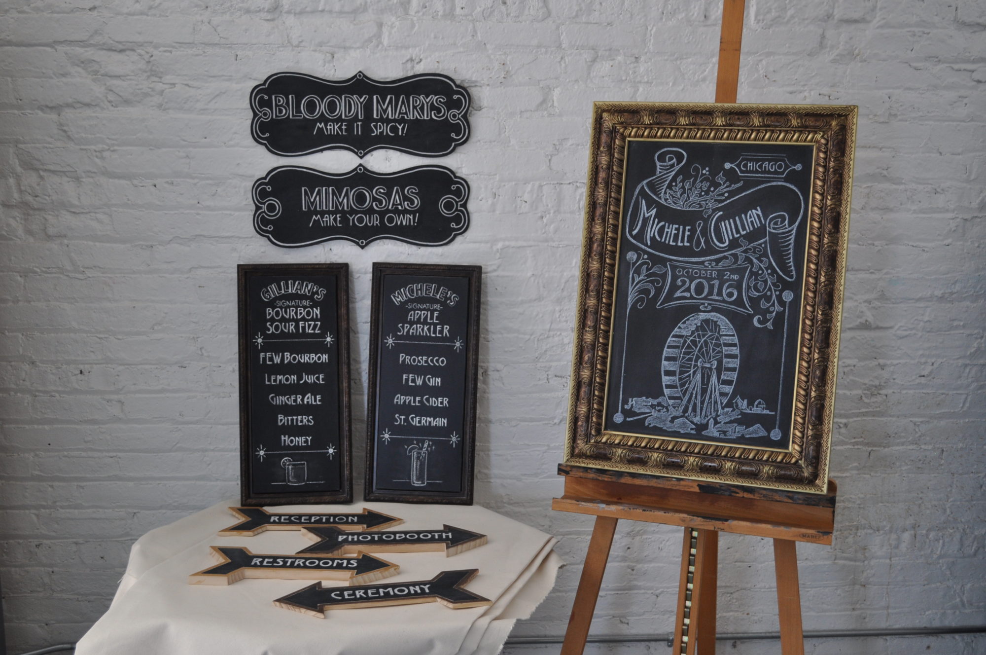 Michele and Gillian Wedding Chalkboards