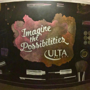 Panorama of chalkboard for Ulta